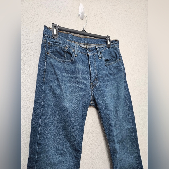 Levi's 514 Mens 32 Waist 30 Length Straight Leg medium Wash Denim Jeans - Picture 4 of 12